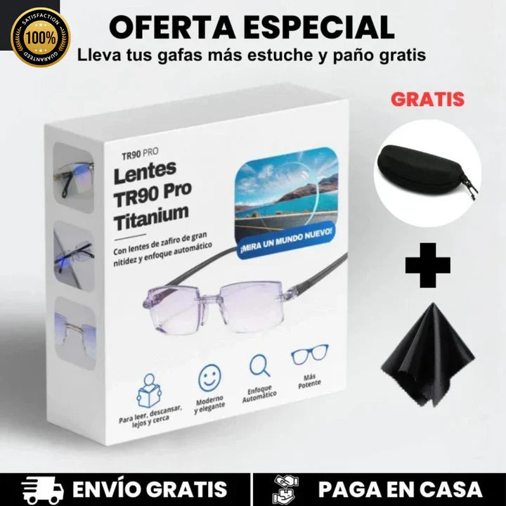 Gafas Multifocales Inteligentes TR90 con Zoom Automatico, Proteccion de Luz Azul y Amarilla